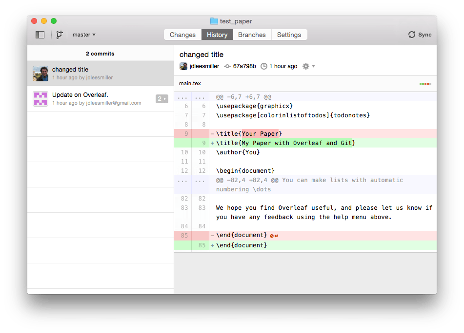 New Collaborate Online and Offline with Overleaf and Git (beta
