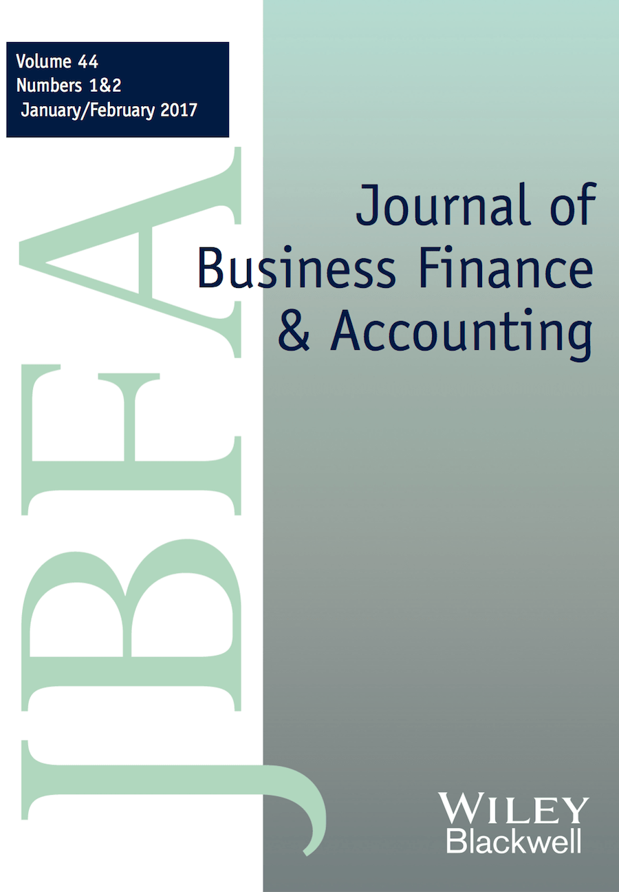 Template for submissions to Journal of Business Finance & Accounting