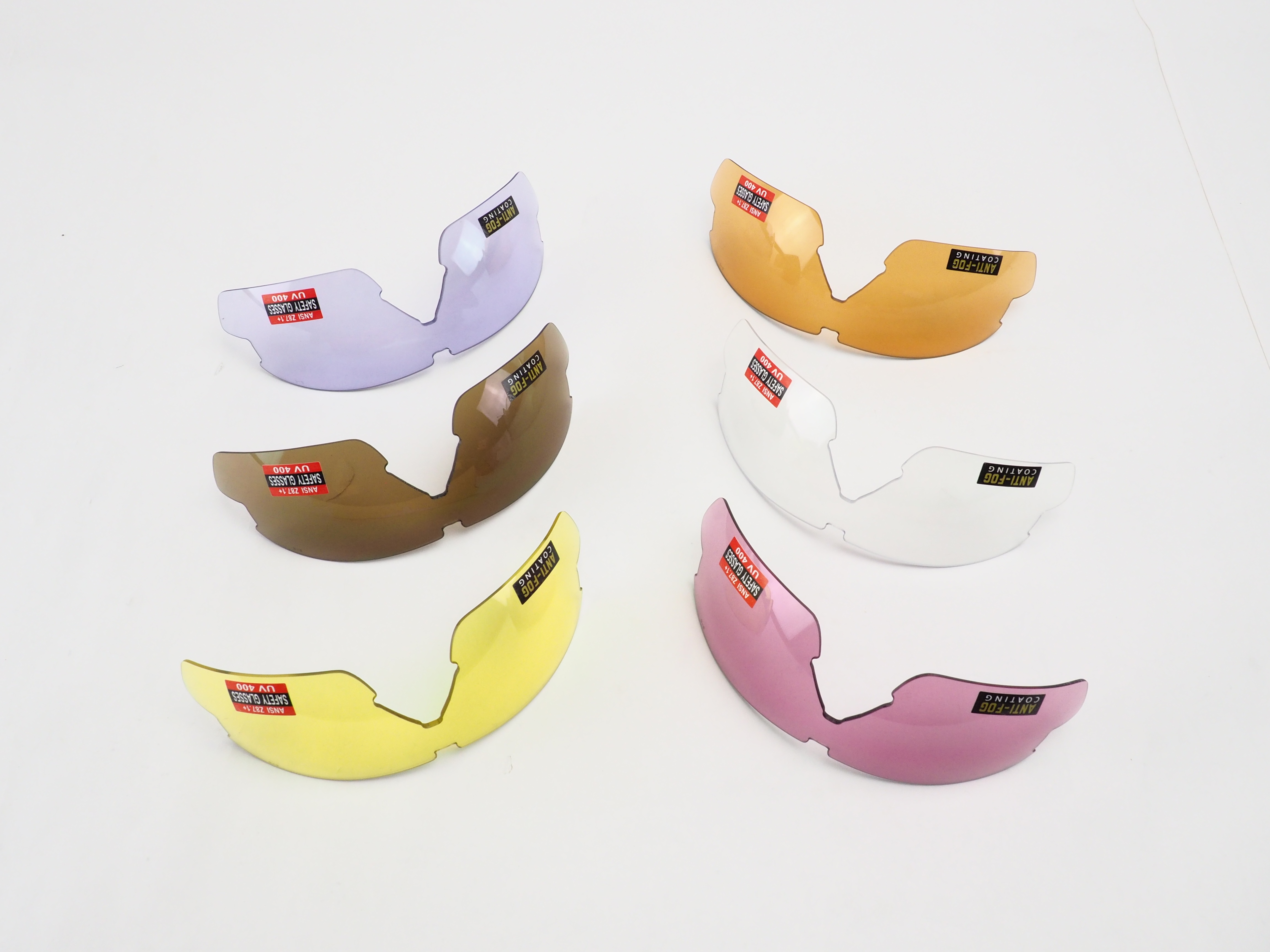 6Color Shooting Glasses w/ Methow kit black frames Target Shotguns