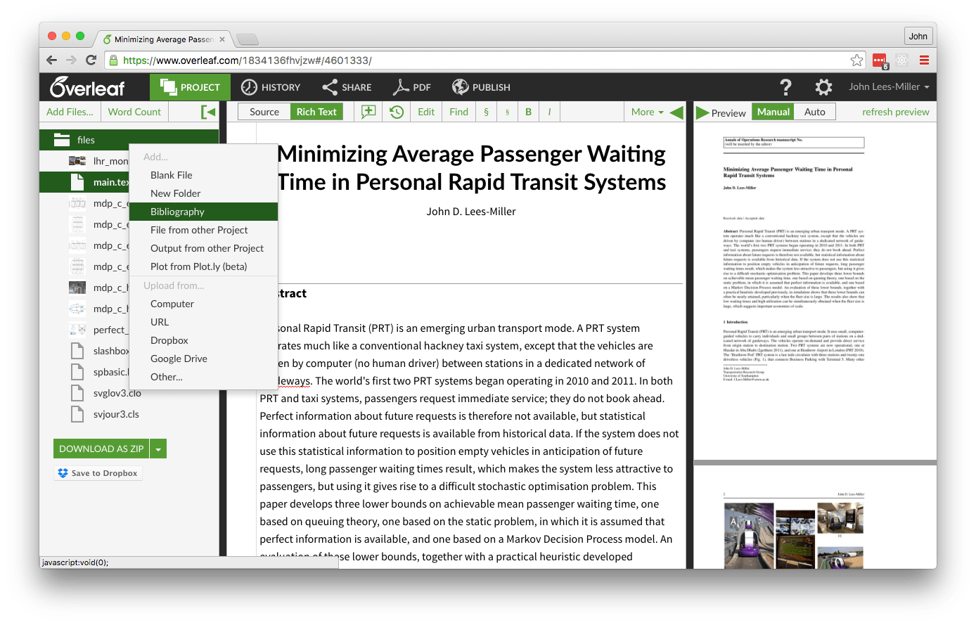 New Manage Shared References with Mendeley Groups! Overleaf, Online