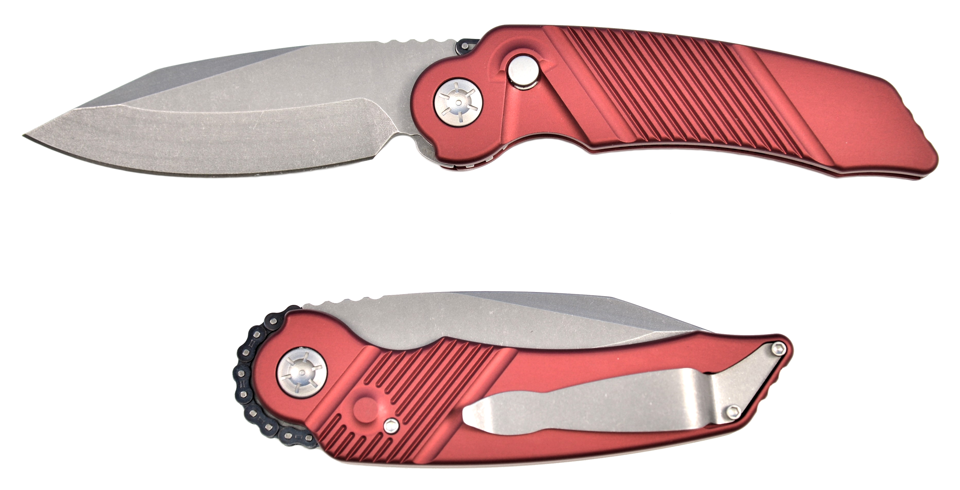 Rat Worx MRX Lightweight Chain Drive Knife Lanyard Cut Red Handle S/E