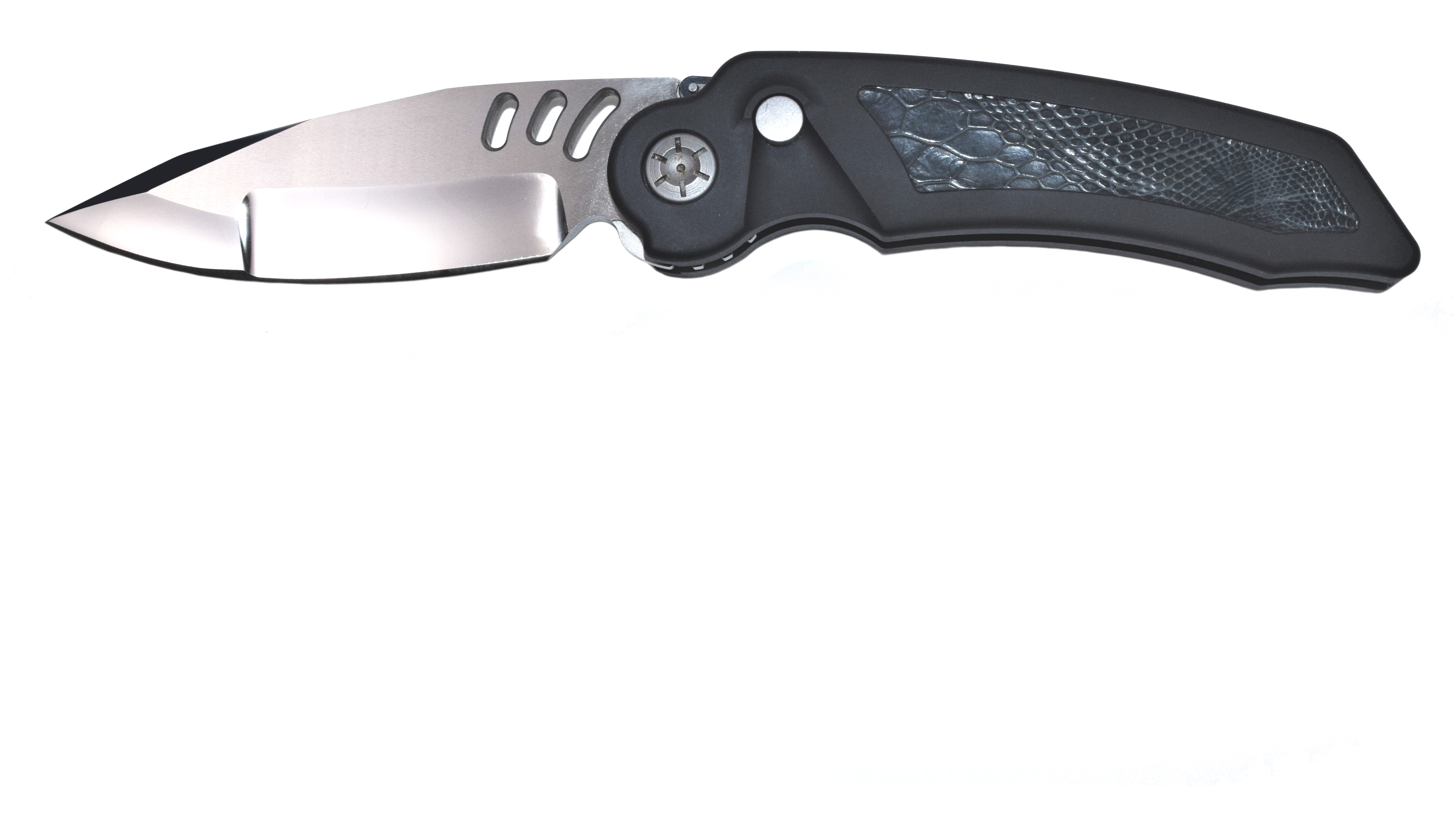 Rat Worx MRX Full Size Chain Drive Knife Blue Lizard Skin Inlay Handle
