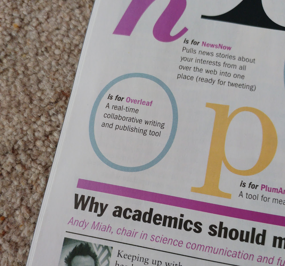 Overleaf featured in the Times Higher Education Magazine Overleaf