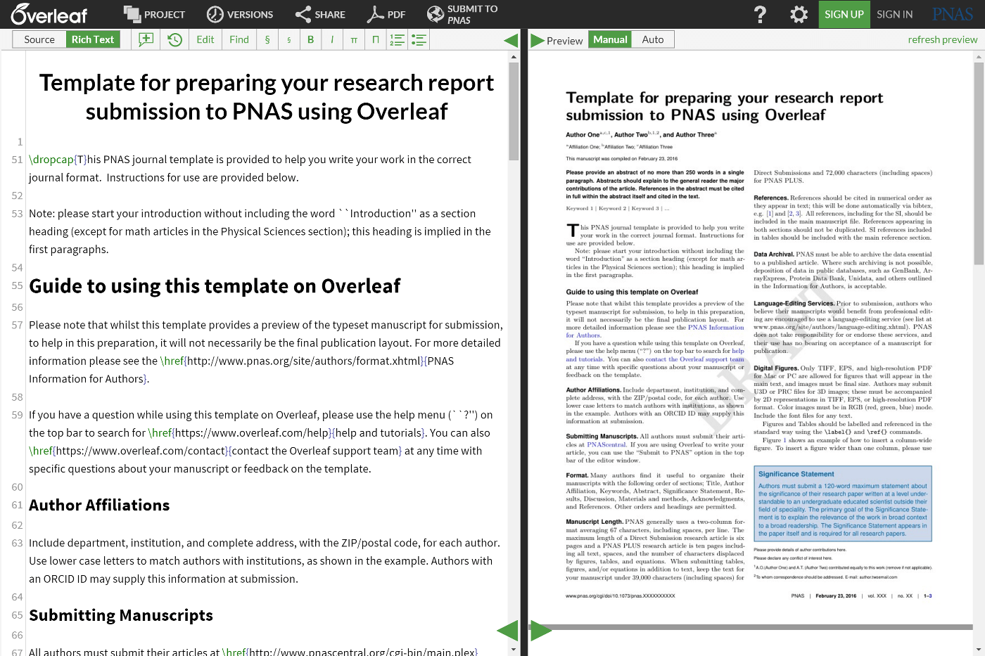 New partnership between Overleaf and the Proceedings of the National