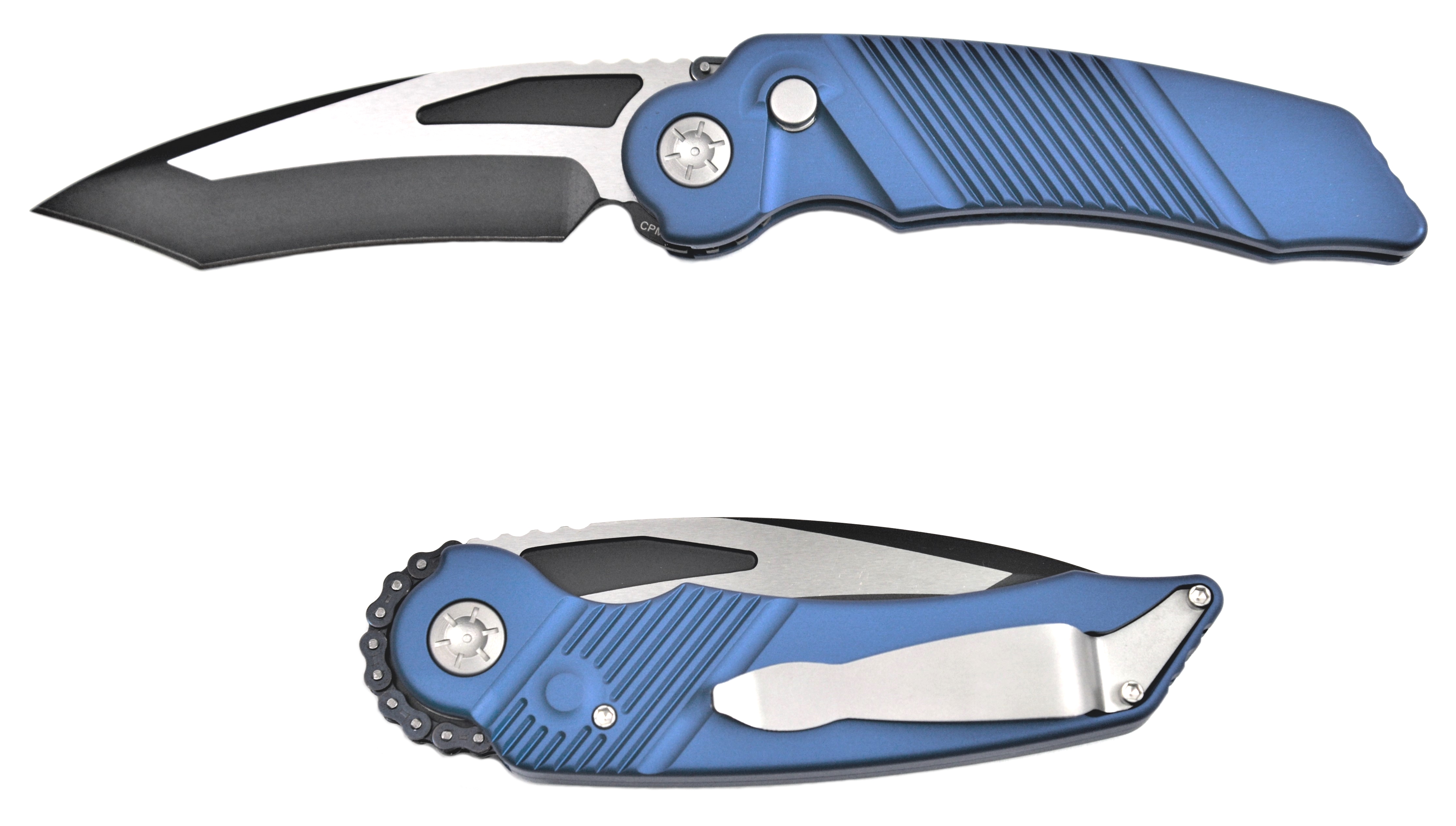 Rat Worx MRX Lightweight Chain Drive Knife Lanyard Cut Blue Handle