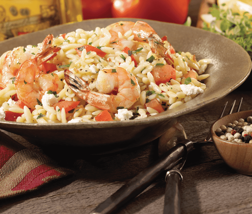Orzo Pasta with Shrimp Filippo Berio