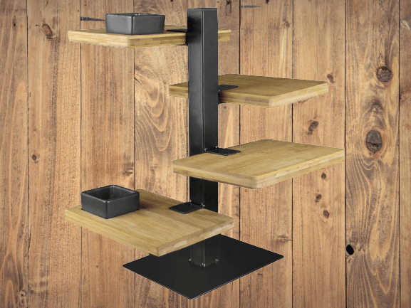 Gusta Serveertoren - 4 Bamboe Planken 19,5X14,5X36Cm