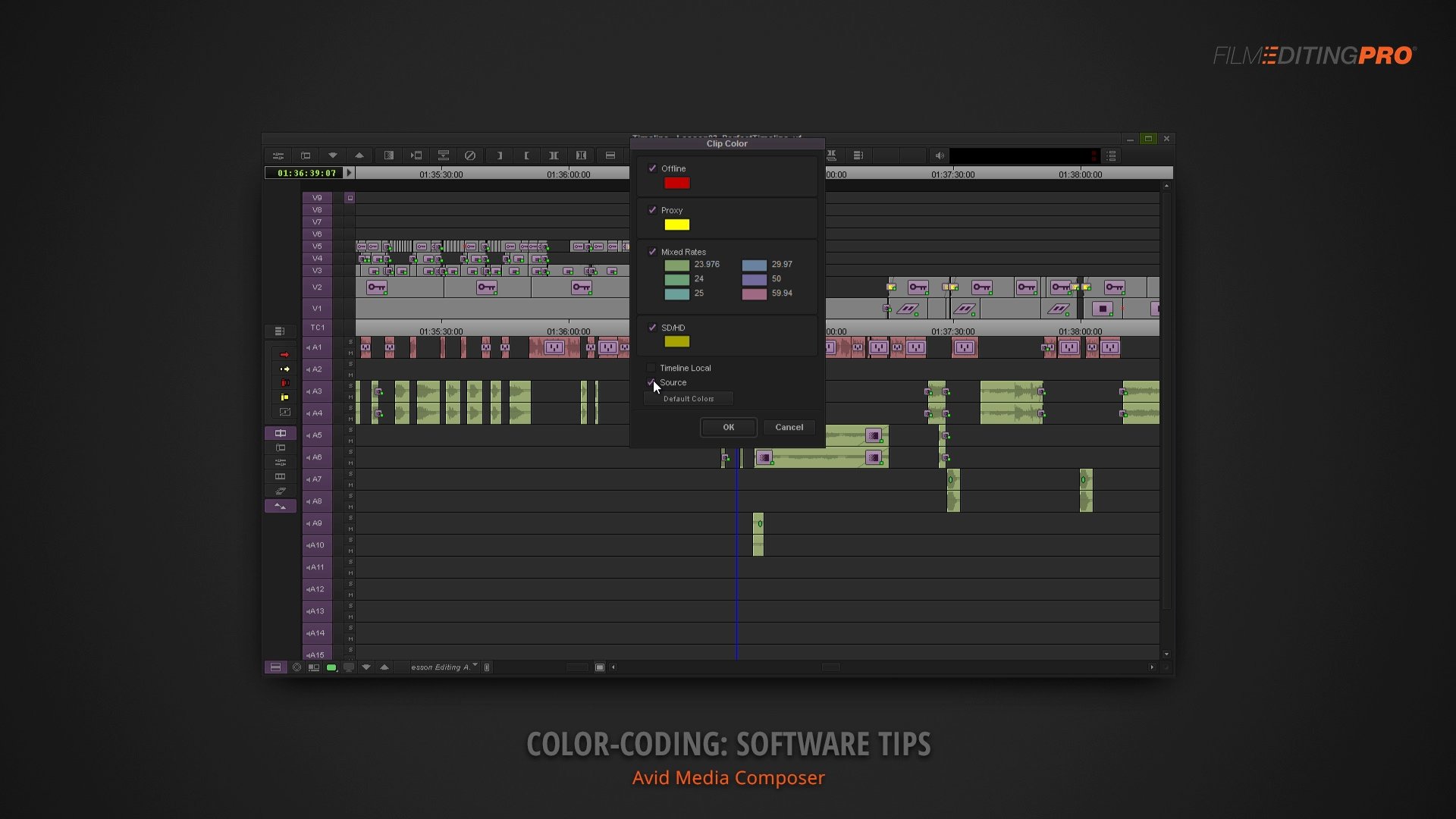 Color Coding Your Editing Timeline in Avid, Premiere & Final Cut X