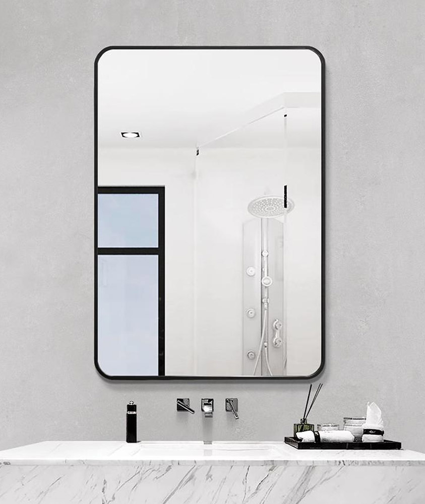 Rectangular black mirror Filotechno