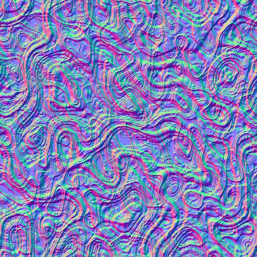 Fluted Glass Normal Map
