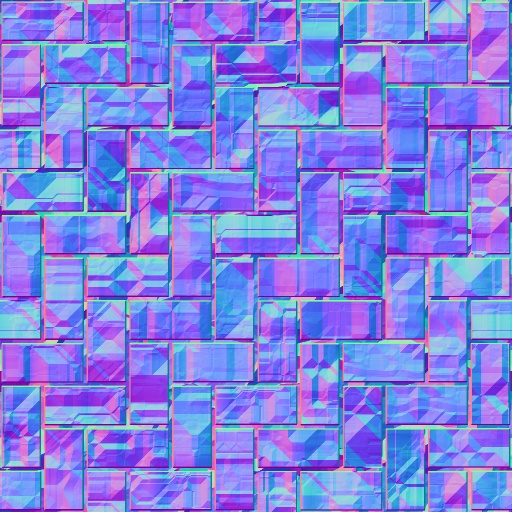 Rainbow Herringbone (Texture) Normal Map