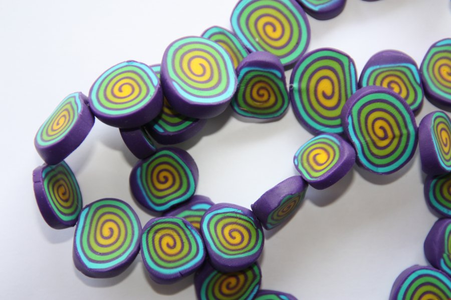 Unique pieces of polymer clay jewelry