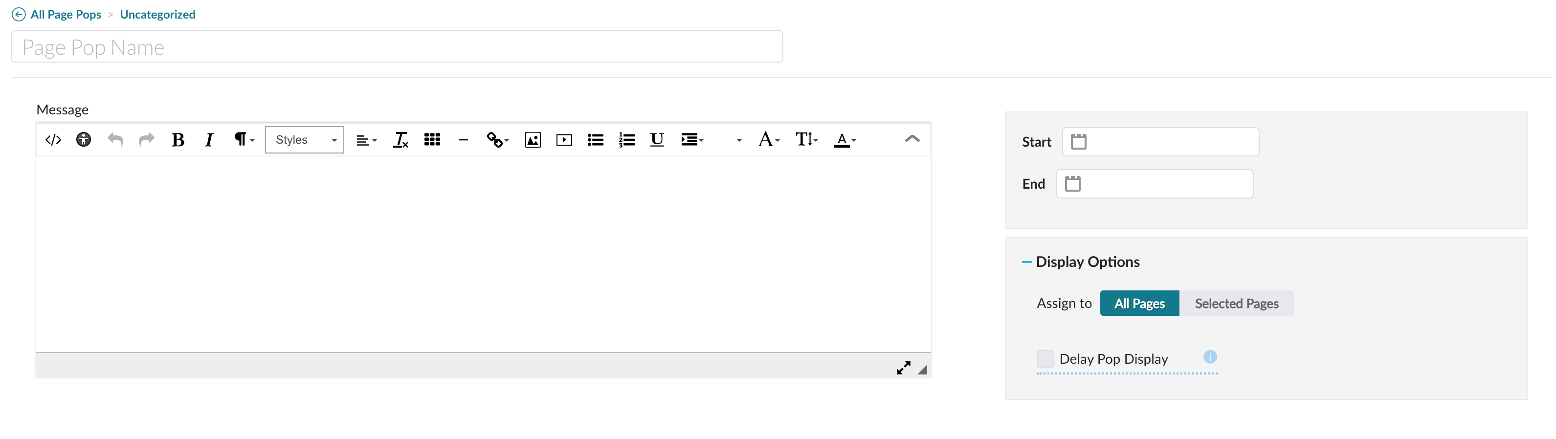 Page Pops overview Finalsite Support