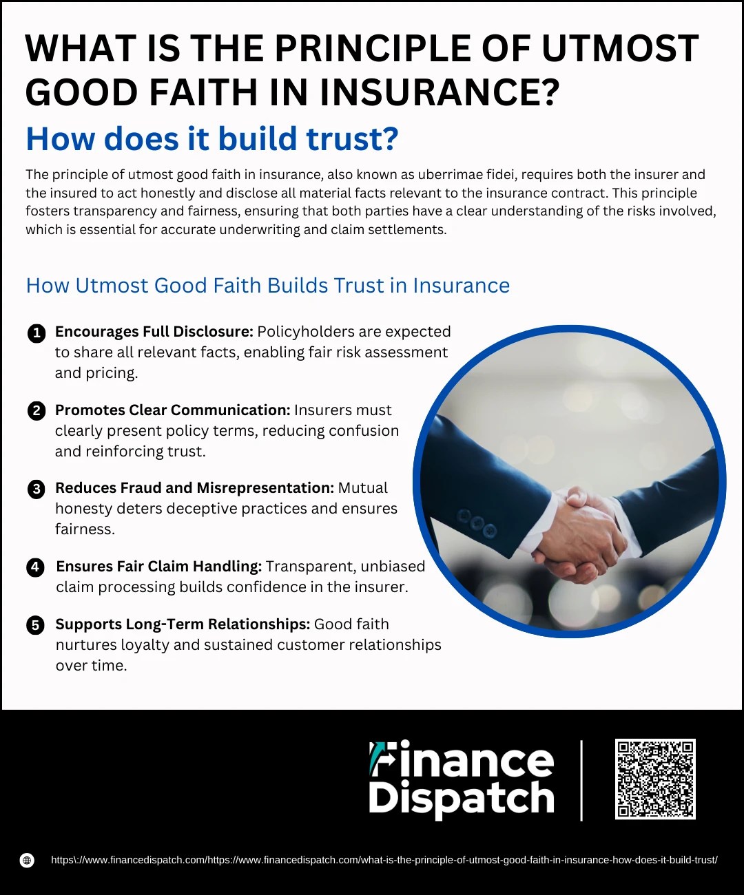 What is the principle of utmost good faith in insurance? How does it