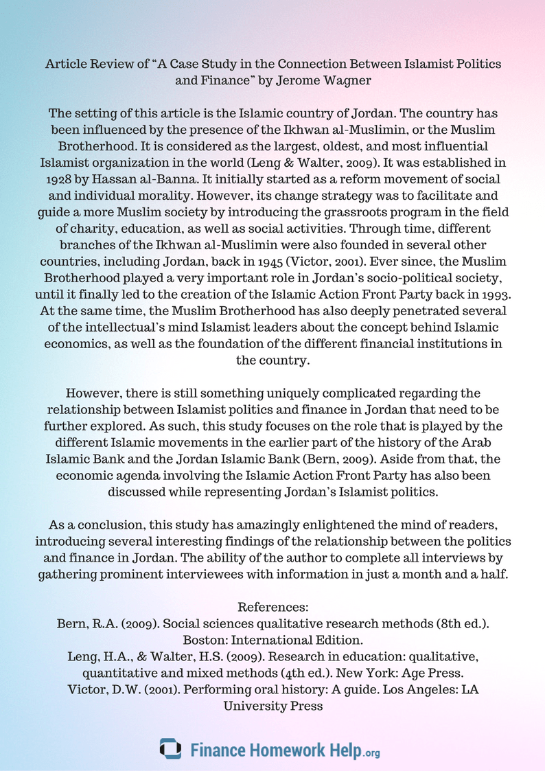 💌 Academic article review example. 39 Best Literature Review Examples