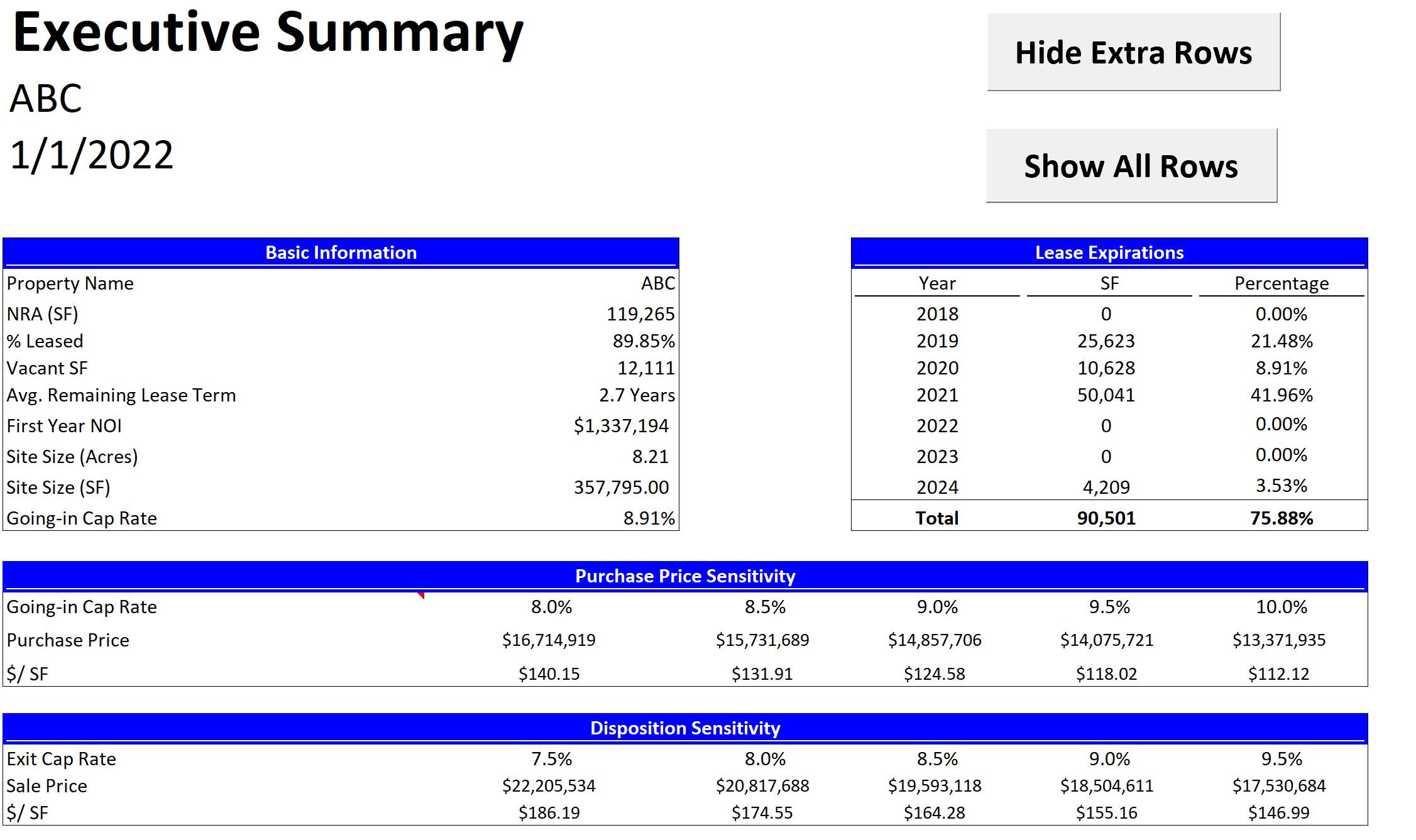 An Overview of ARGUS Excel Model