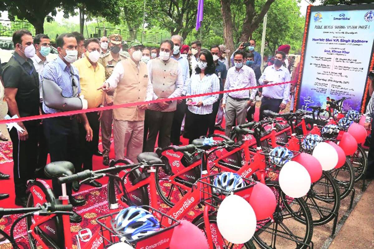 Chandigarh launches pancity public bike sharing project with 1200 e