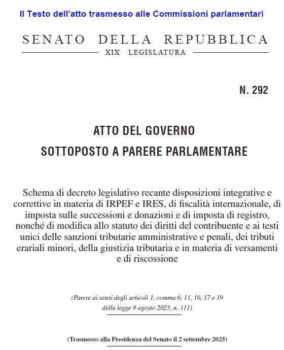 Decreto Correttivo-Ter della Riforma Fiscale. Testo, relazione e sintesi delle novità in arrivo – Finanza & Fisco