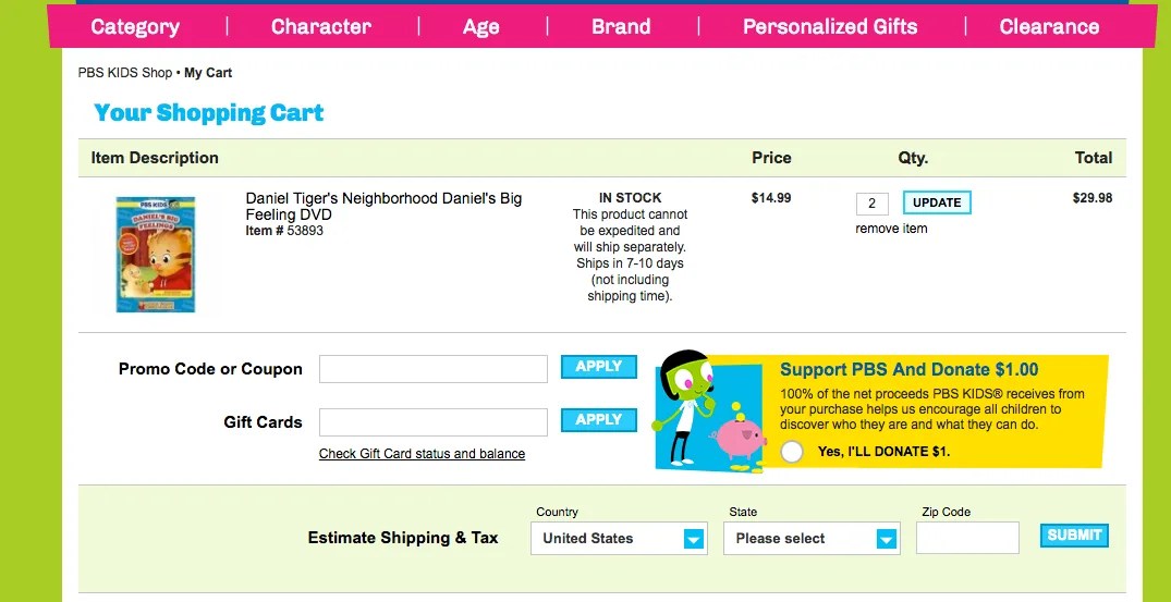 PBS Kids Shop promo codes May 2021