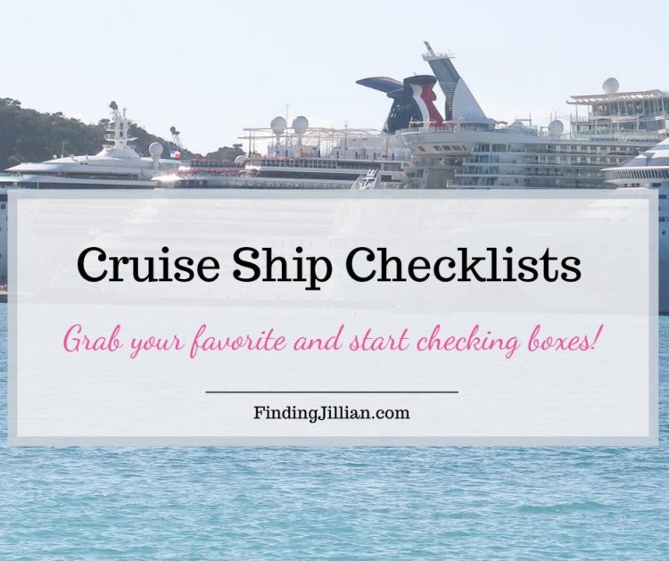 Cruise Ship Checklists Track Your Cruising Progress Finding Jillian
