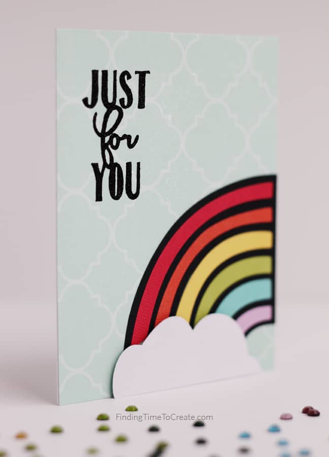 Rainbow Card Set With Adhesive Cardstock Finding Time To Create