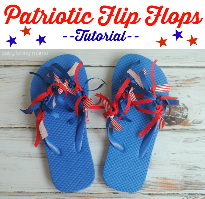 Patriotic Flip Flops Affordable and Easy Craft Tutorial Finding Zest