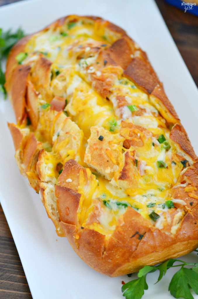 Cheesy Bacon Pull Apart Bread Appetizer Finding Zest