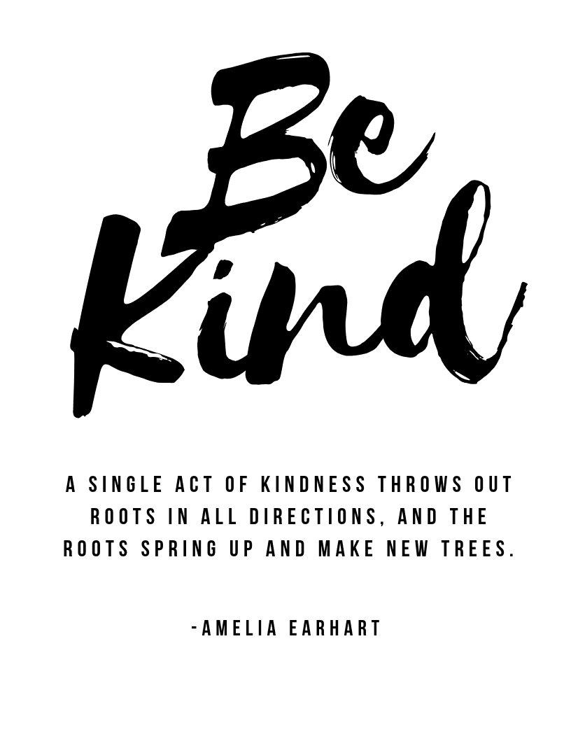 Be Kind Free Printable Quote Finding Zest