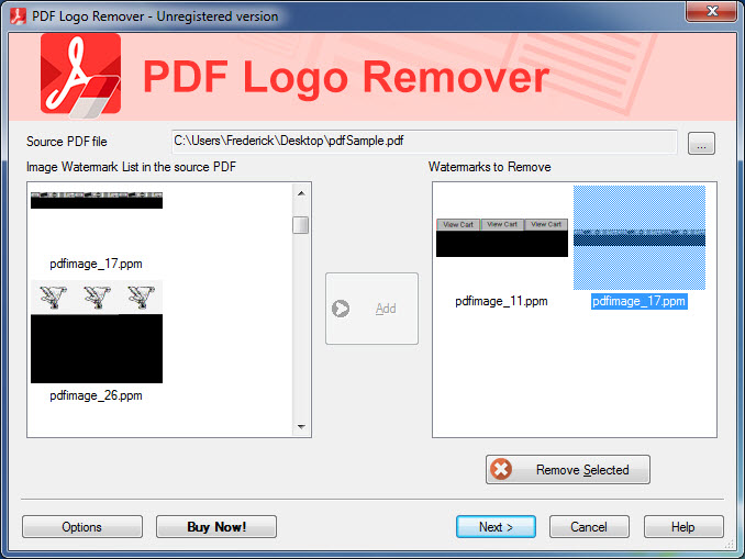 View PDF Logo Remover screenshot