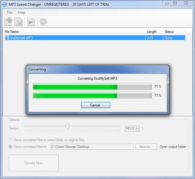 View MP3 Speed Changer screenshot