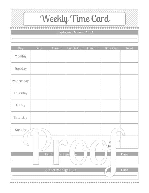 Timecard Templates Excel Find Word Templates