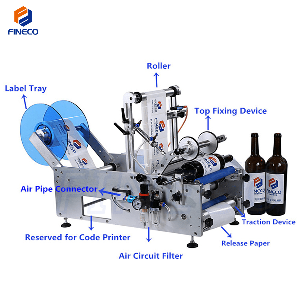 China SemiAutomatic Round Bottle Labeling Machine factory and