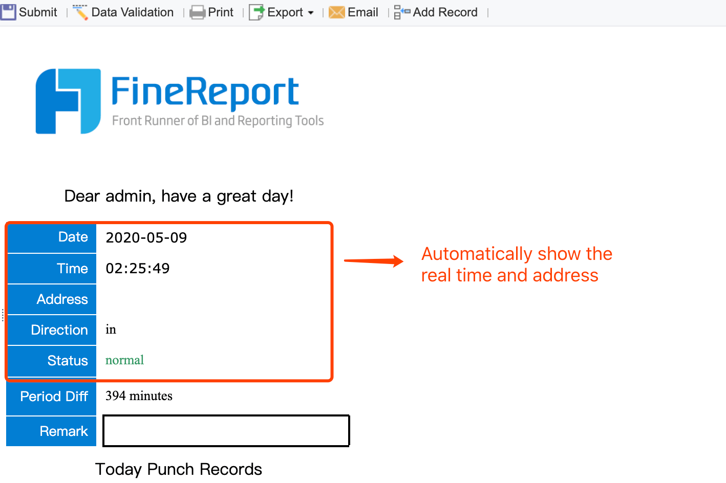 How to Track Employee Attendance Automatically? FineReport