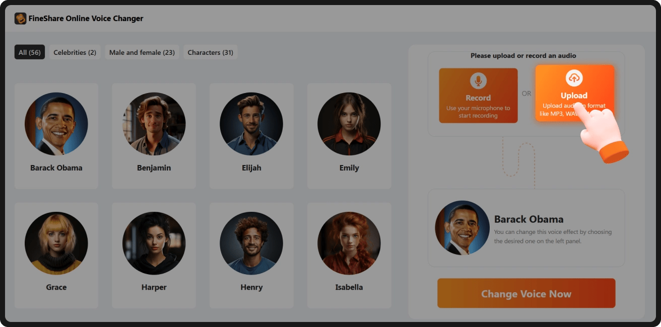 Free Online Voice Changer with AI Voice Cloning FineShare