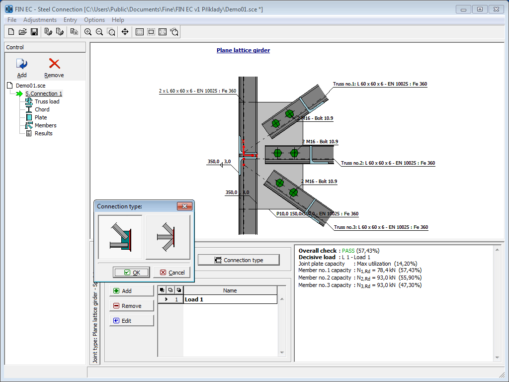 Steel Connection Verification of joints of steel structures, steel