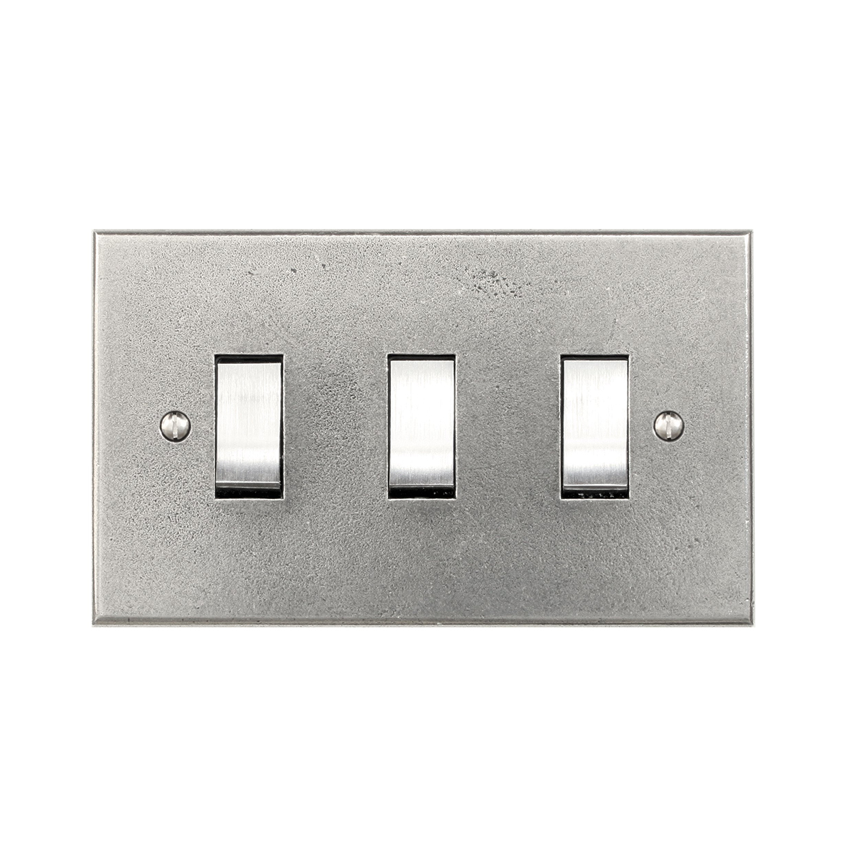 3 Gang Switch Wall Plate Pewter Finesse