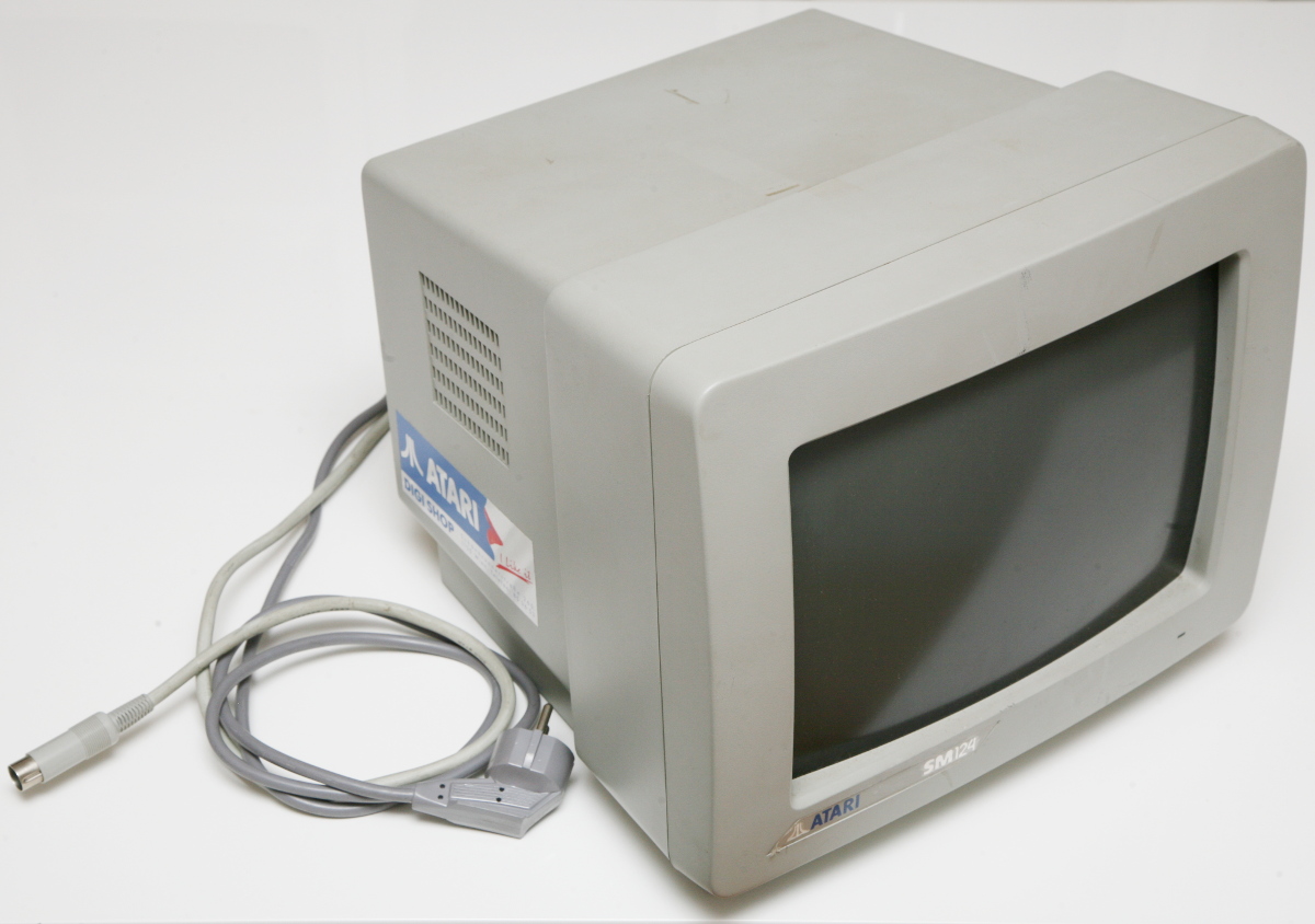 ATARI SM124 Monochrome MONITOR for ST/STE/Mega computers w/EU plug