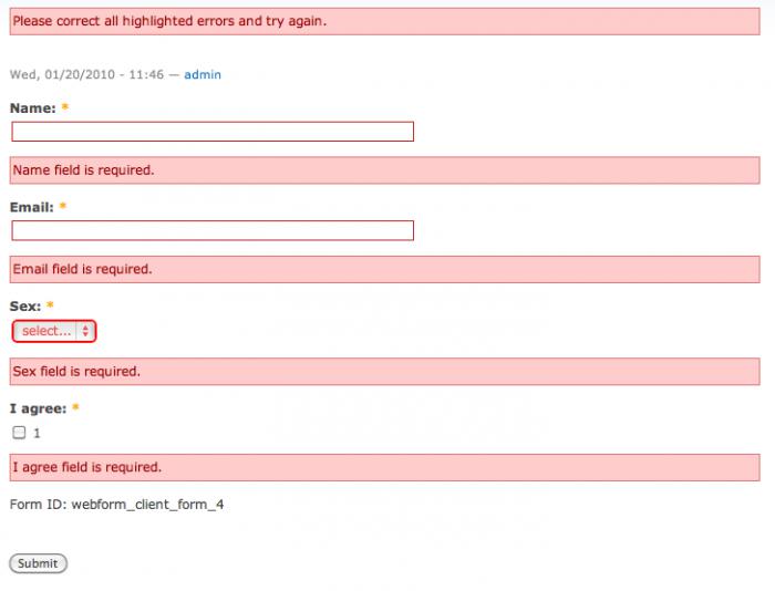 Guida Drupal Come migliorare l'usabilità dei messaggi di errore