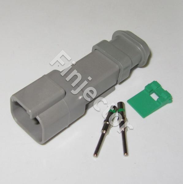 Deutsch DT 2 pole connector SET, long, 12 mm2 male pins Electrical