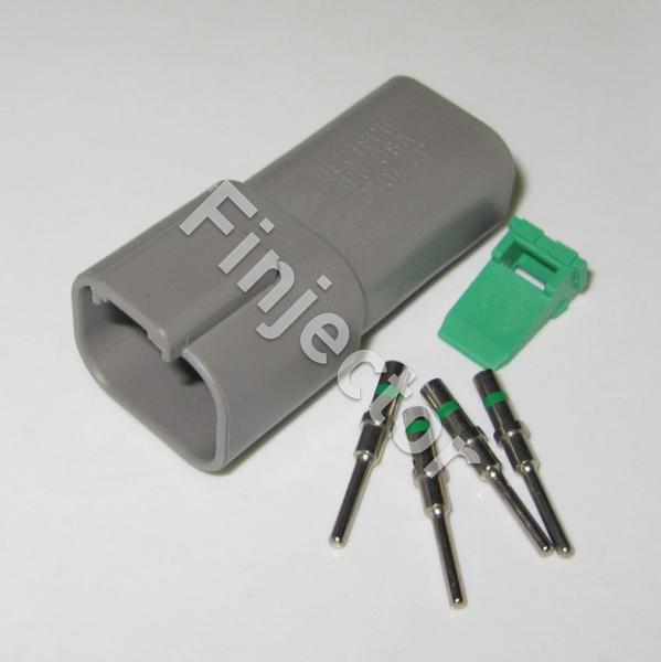 Deutsch DT 4 pole connector SET, 12 mm2 male pins Electrical