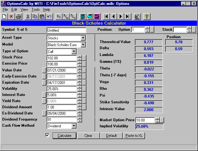My Stock Options Black Scholes Calculator « 10 Best Binary Brokers
