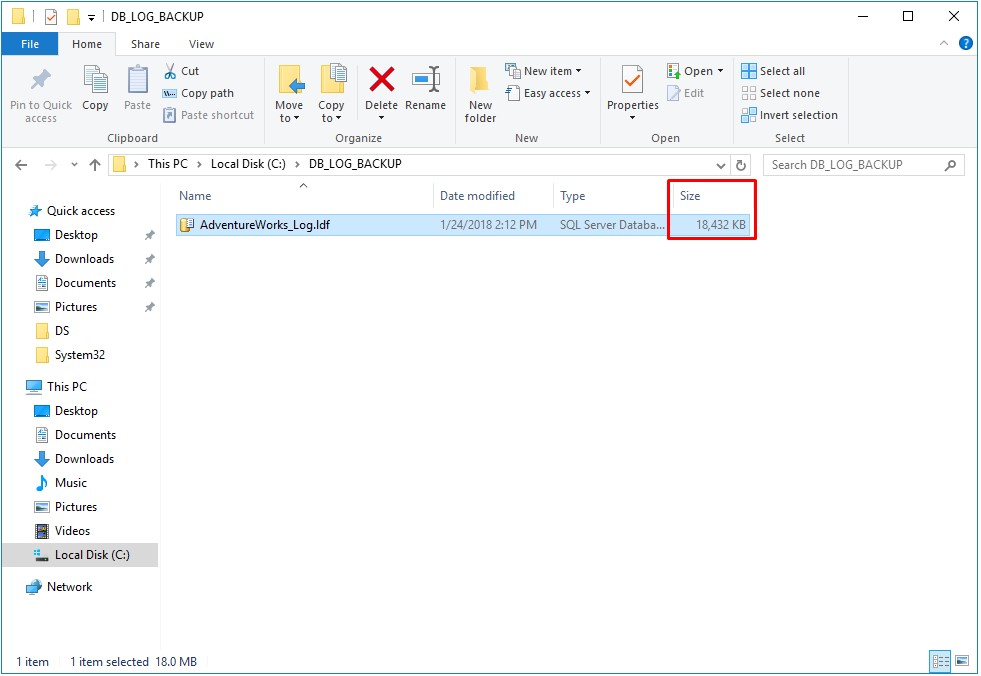 SQL Server 2014'te Transaction Log Shrink Etme