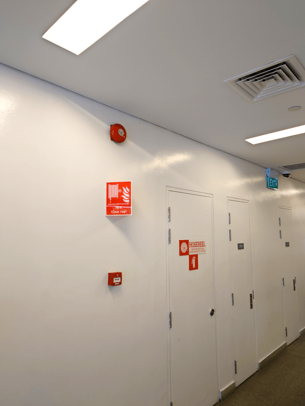 Where to place fire extinguishers in a commercial building