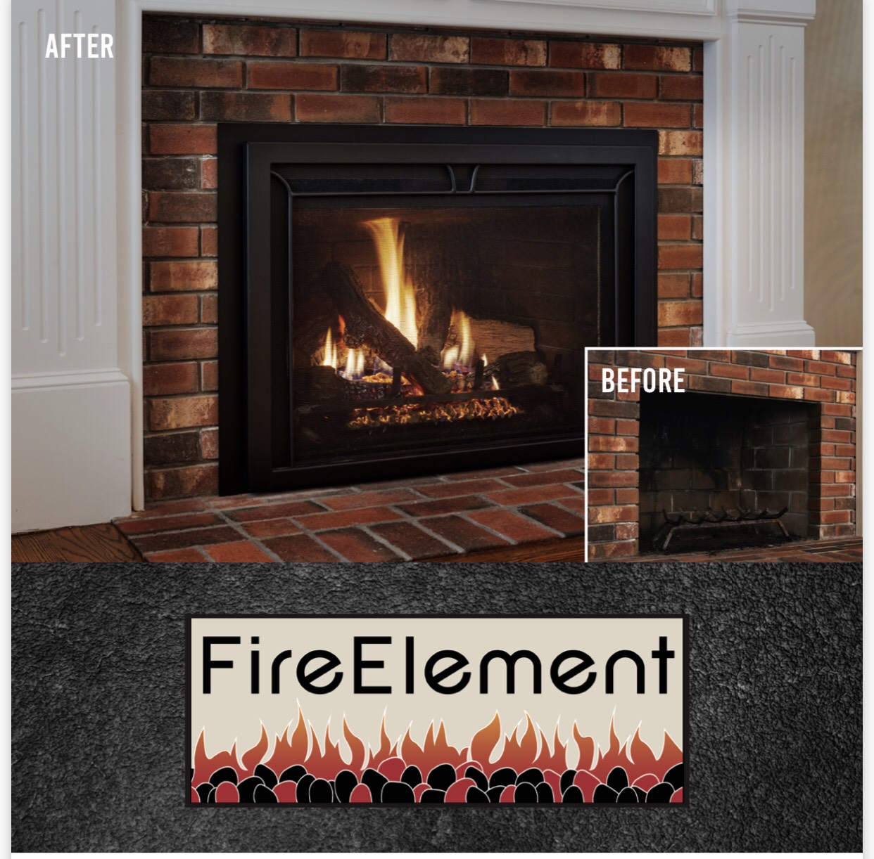 Convert your existing wood burning fireplace into an efficient gas