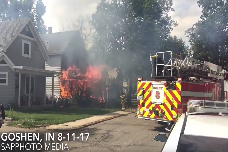 Goshen, IN House Fire FirefighterNation Fire Rescue Firefighting