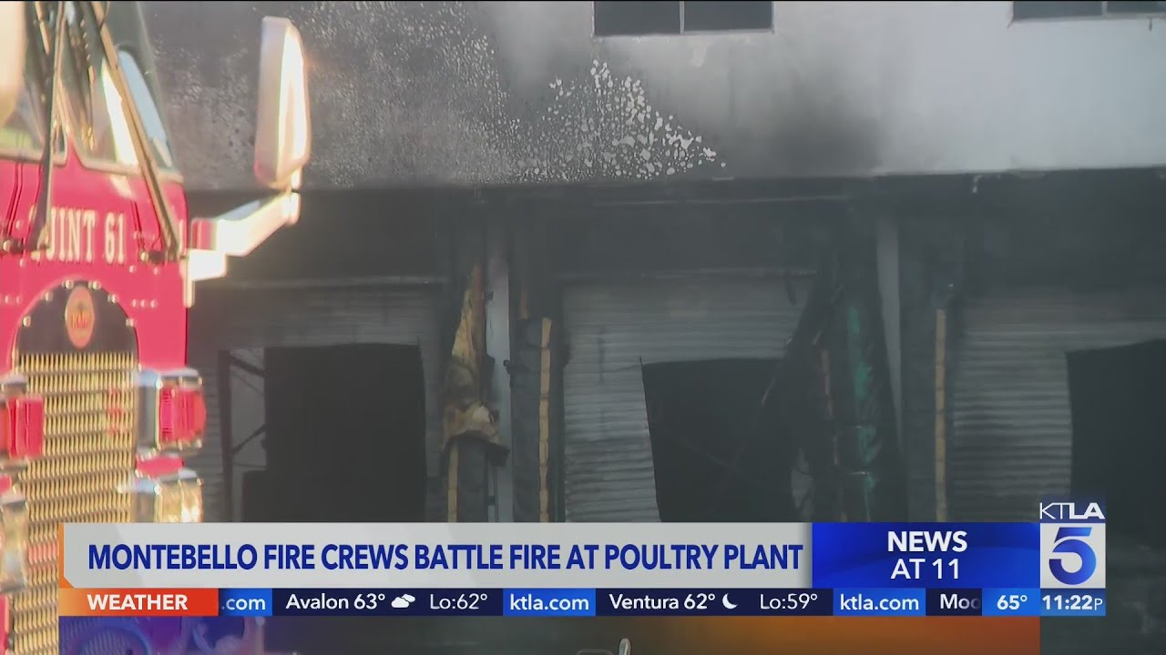 Chicken Processing Plant Fire Destroys Montebello (CA) Facility