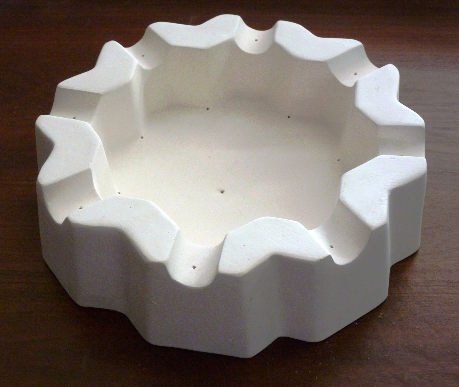 Large Ceramic Slumping Mold Cigar Ashtray