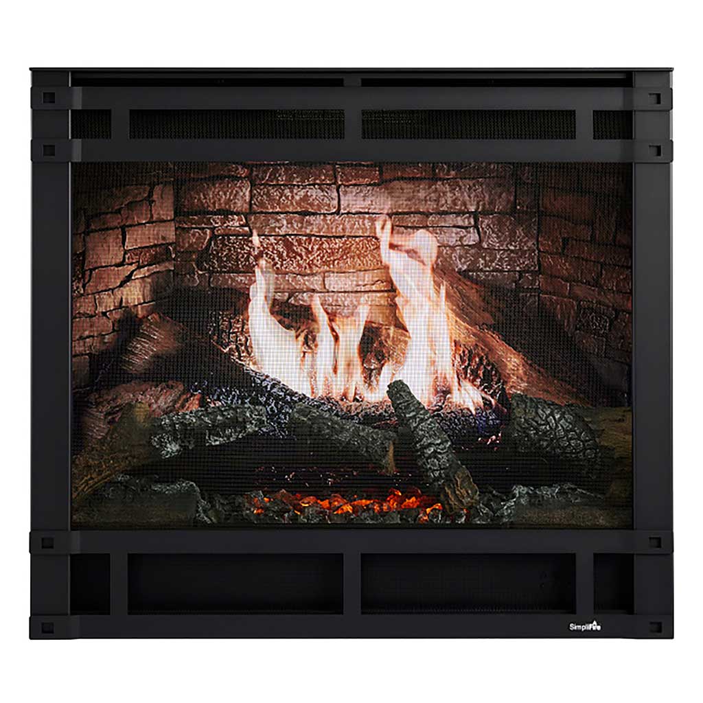 Simplifire Inception - Fireplace Stone & Patio