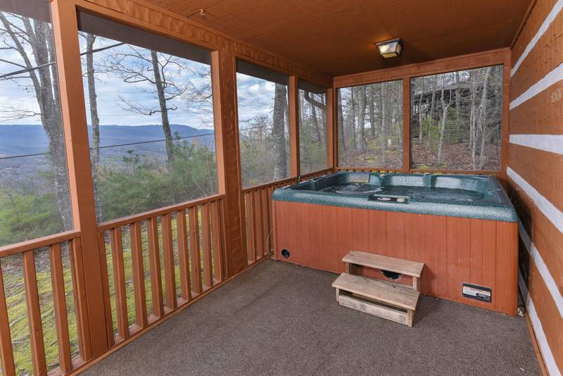 Shagbark 103 Luxury log cabin in Pigeon Tennessee with hot tubview