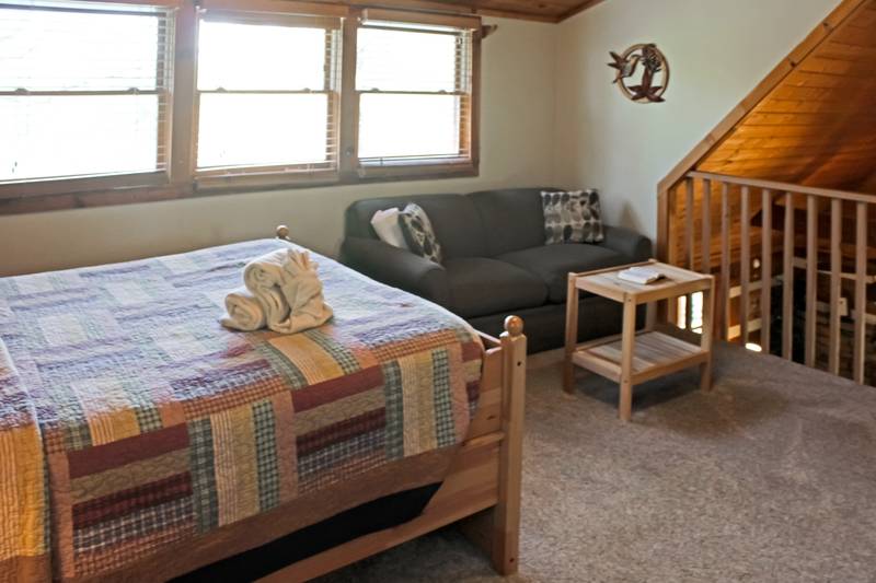 Pigeon One Bedroom Plus Loft Cabin Rental Pool Table Foosball